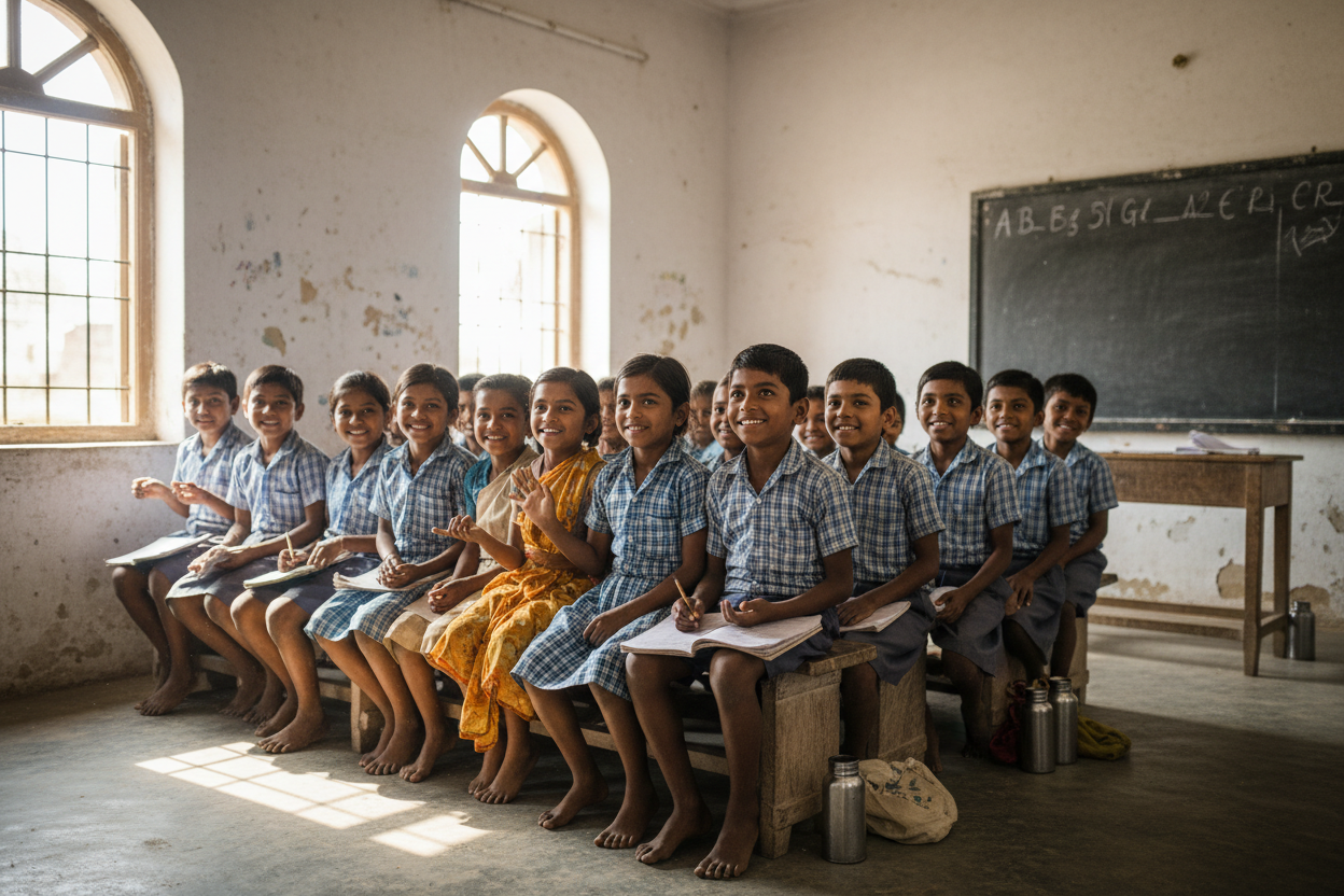 indian poor school children